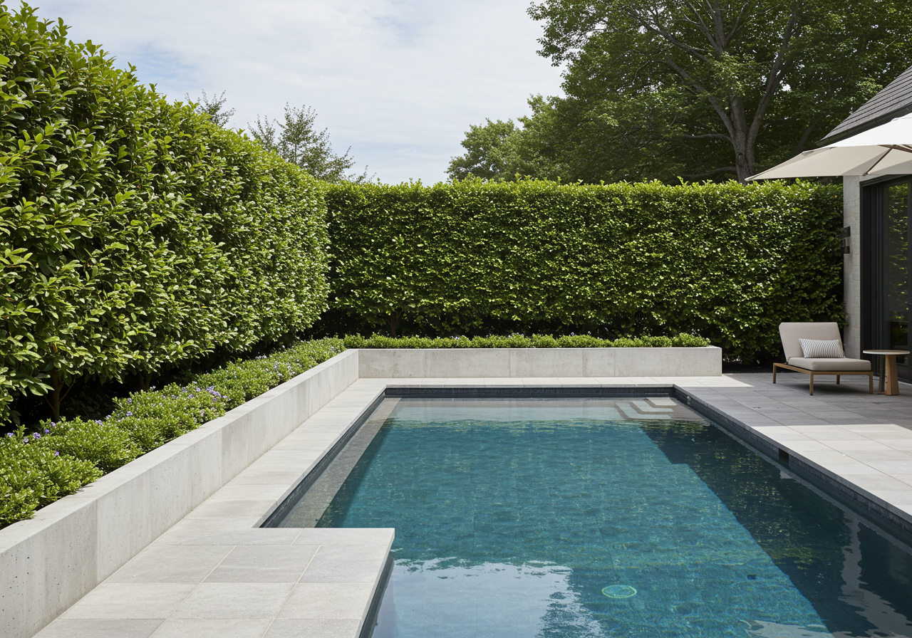 The Best Hedging Trees to Plant Poolside